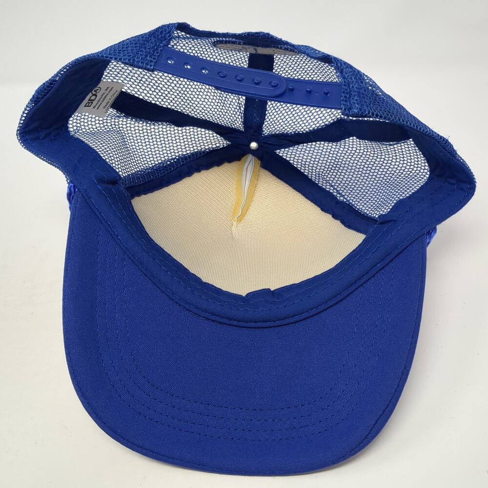 KC Logo Snapback Trucker Hat Blue One Size Adjustable Mesh Back Rope Poly BDA - Picture 8 of 11